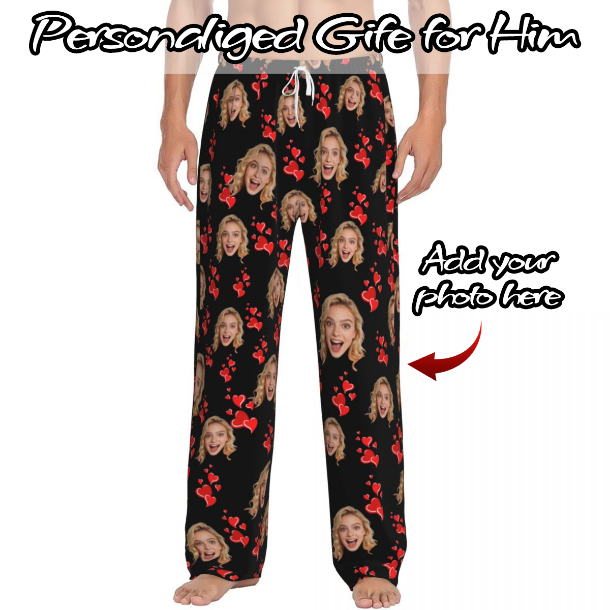 Thermal Long John - Pantalon de pyjama personnalisé avec photo