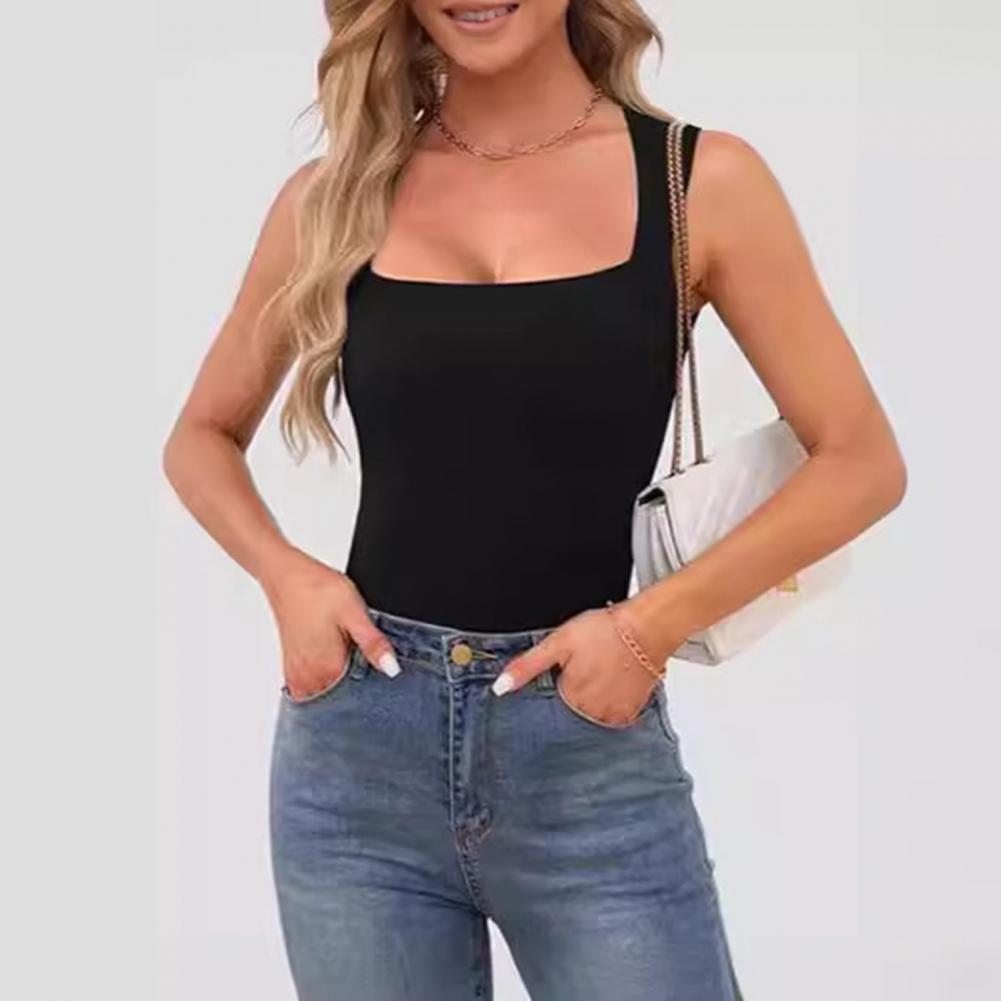 Tank Top Ribbed - Culottes pour femmes, débardeur d'été à