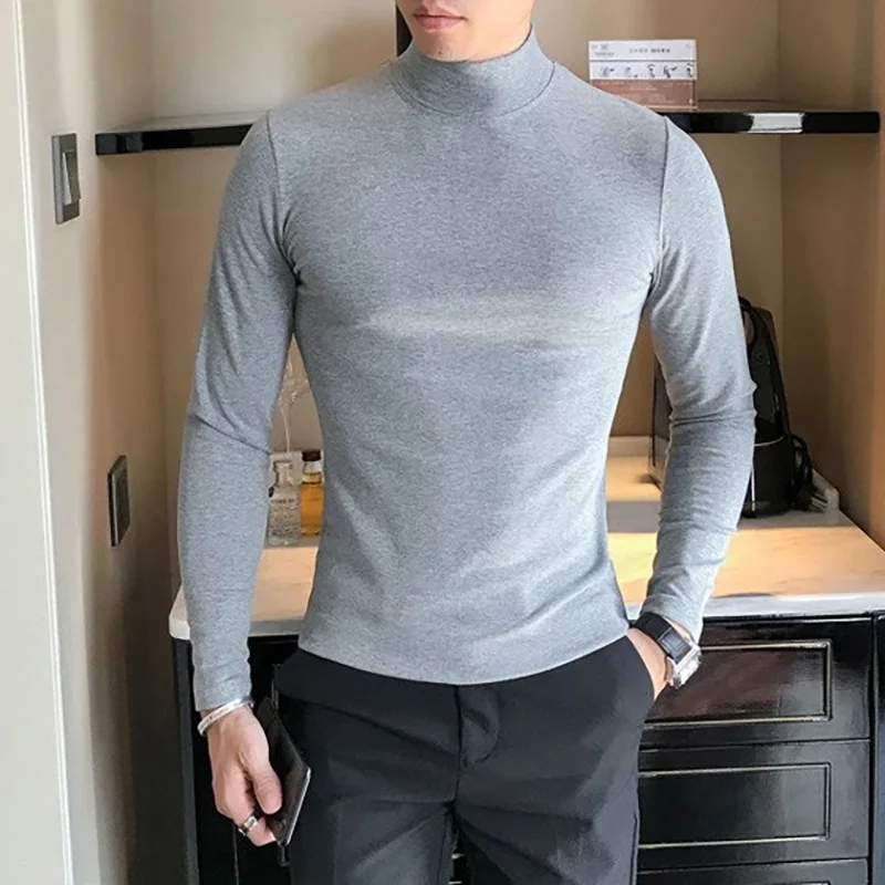 T Shirt Tight Fit - T-shirt à col haut pour homme,