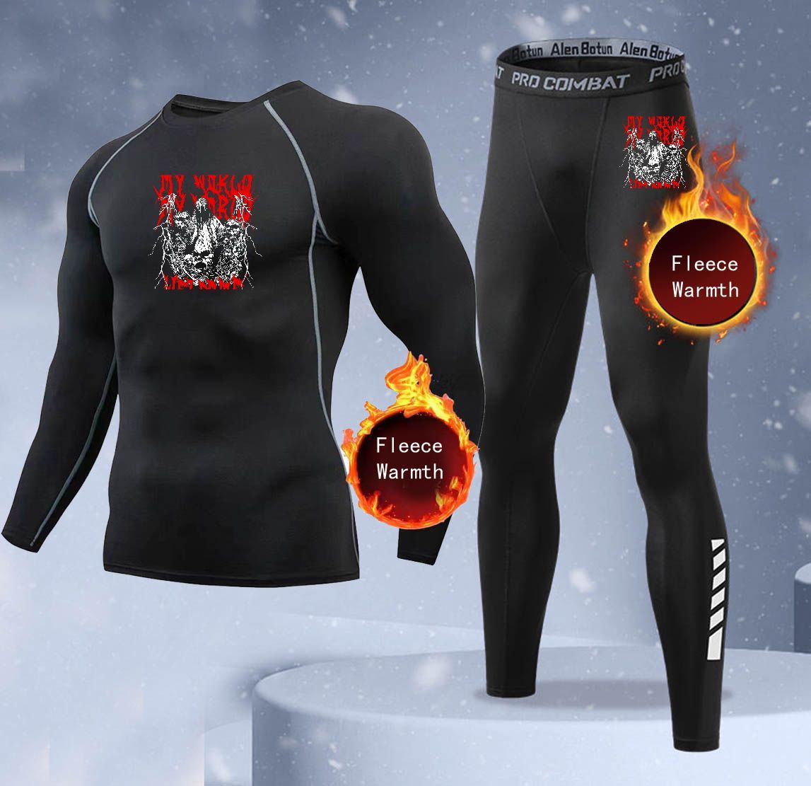 Thermal Long John - Nouvel ensemble de sous-vêtements d'hiver chauds