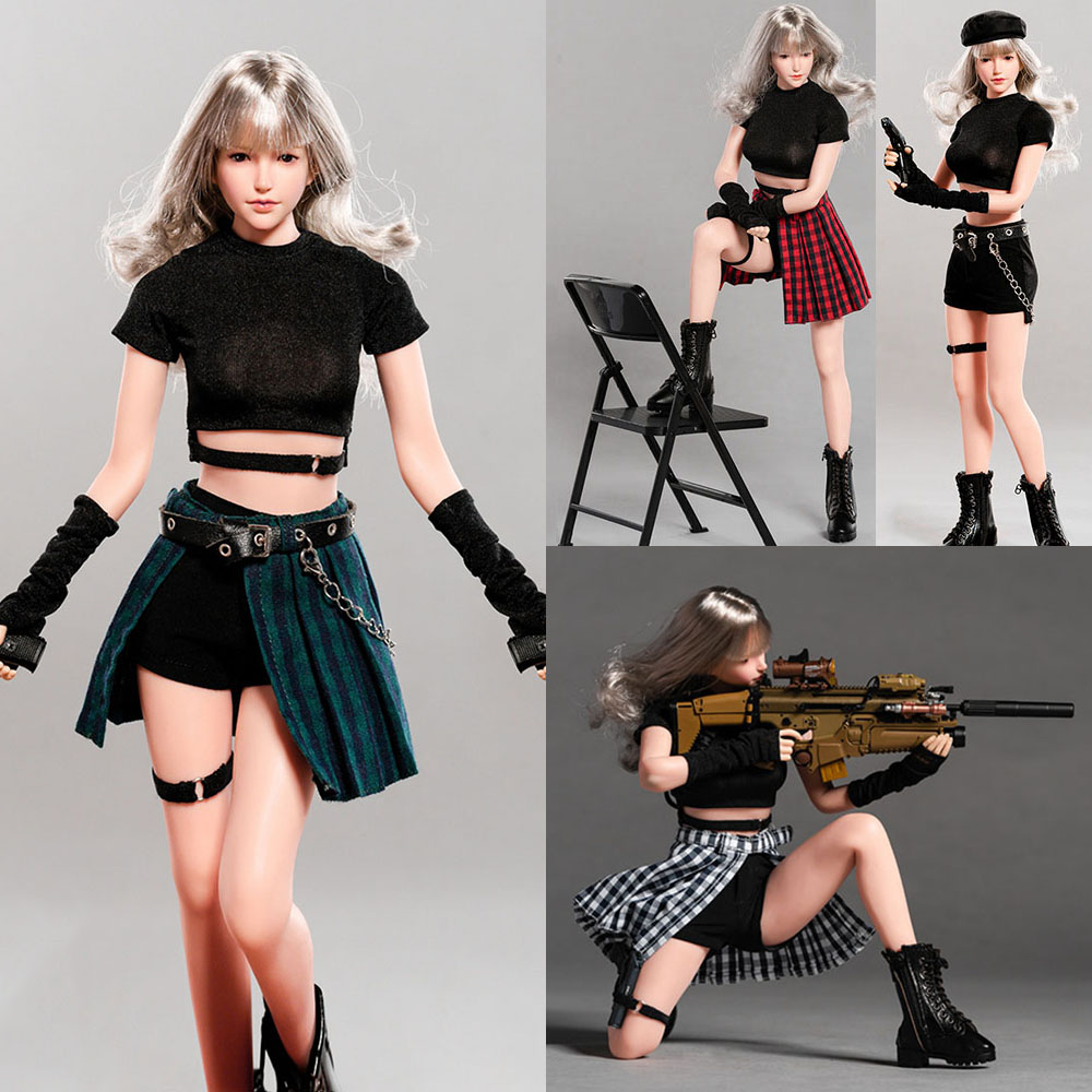 T Shirt Tight Fit - Chili Toys-Ensemble de jupe plissée fendue
