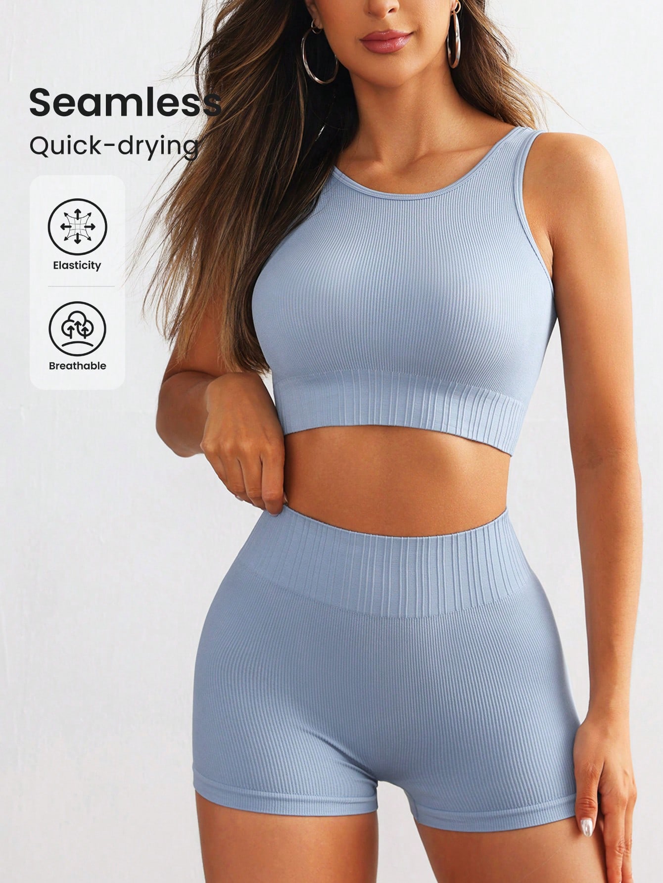 Ensemble de yoga côtelé sans c - Tank Top Ribbed avis et prix