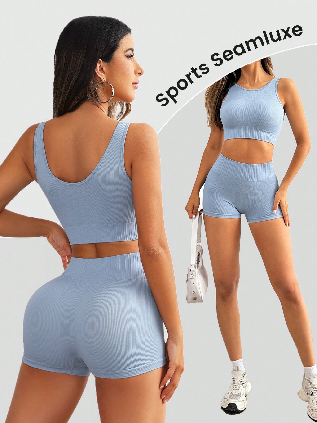 Ensemble de yoga côtelé sans c - Tank Top Ribbed avis et prix